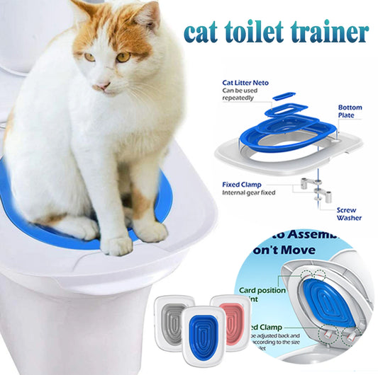 Pet Cat & Dog Toilet Training Kit – Removable, Reusable Sand Tray Trainer for Easy Cleaning