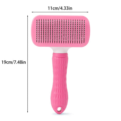 Self-Cleaning Pet Brush Hair Remover Comb for Dogs & Cats, Dematting Grooming Tool