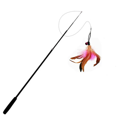 Extra-Long Telescopic Cat Stick 1.8 m – Scratch-Resistant Feather Toy for Play and Boredom Relief