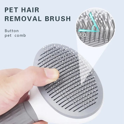Self-Cleaning Pet Brush Hair Remover Comb for Dogs & Cats, Dematting Grooming Tool