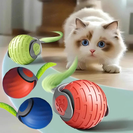 Smart Cat Toy Ball Automatic USB-Rechargeable Rolling & Bouncing Teaser