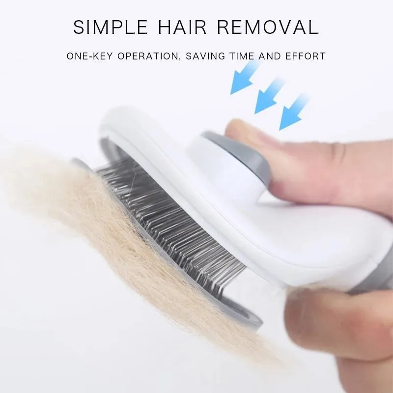 Self-Cleaning Pet Brush Hair Remover Comb for Dogs & Cats, Dematting Grooming Tool